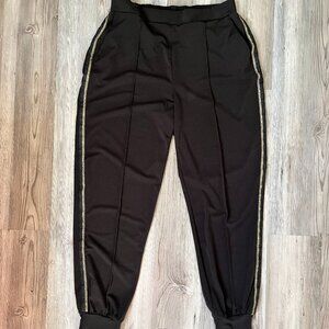 Dex Jogger with Gold Tuxedo Stripe Detail, Size Medium